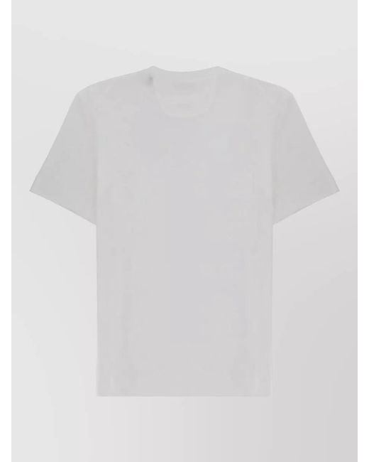 Zegna White Cotton Logo T-Shirt for men