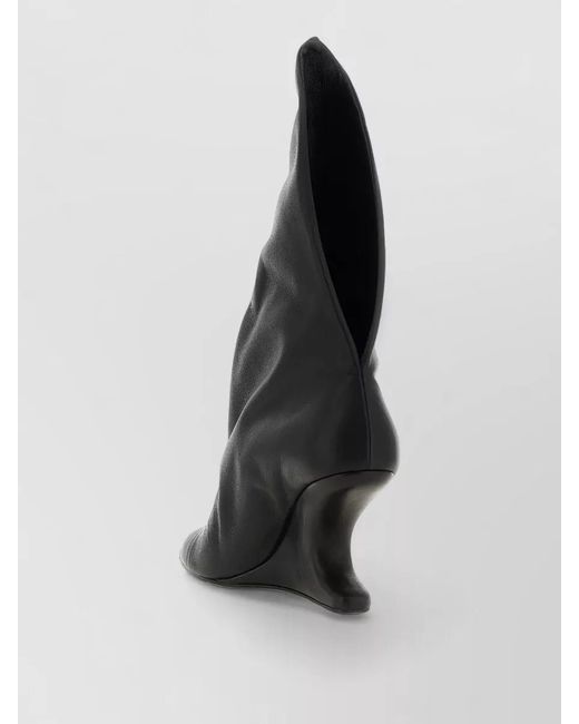Rick Owens White Cantilever Strutter Boots High Shaft Peep Toe
