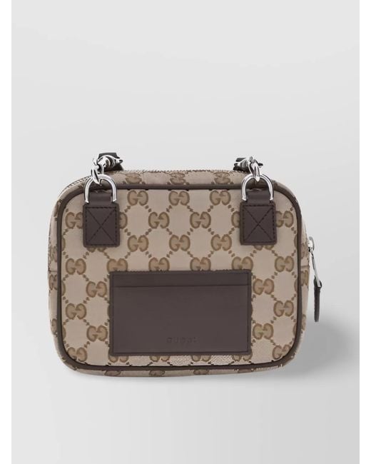 Gucci Gray Gg Canvas Mini Shoulder Bag for men