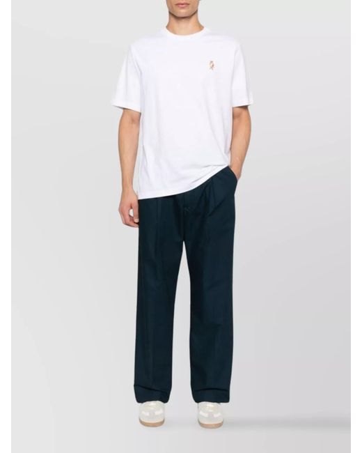 Maison Kitsuné White Cotton Printed T-Shirt for men