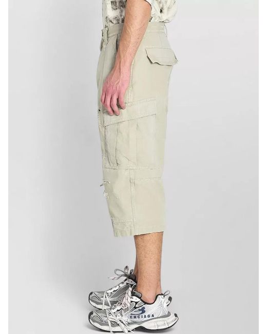 Balenciaga Natural Military Cargo Pants Mid Rise Cotton for men