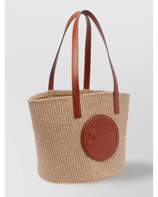 Chloé Brown Woody Large Tote Bag