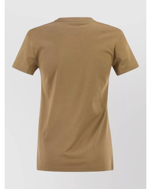 Max Mara Natural Giova Short Sleeves Crew Neck Top
