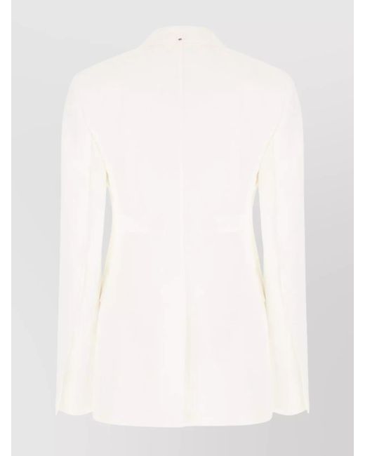 Sportmax White Viscose Blend Blazer