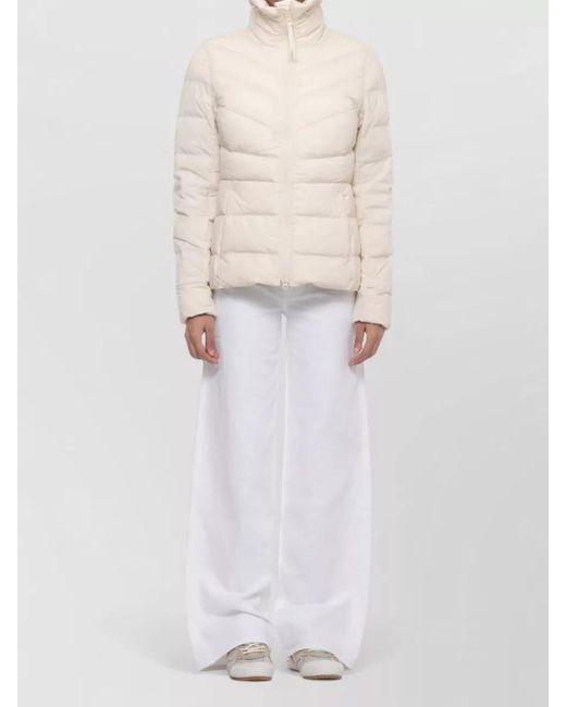 Canada Goose Natural Short Hooded Down Jacket High Neck