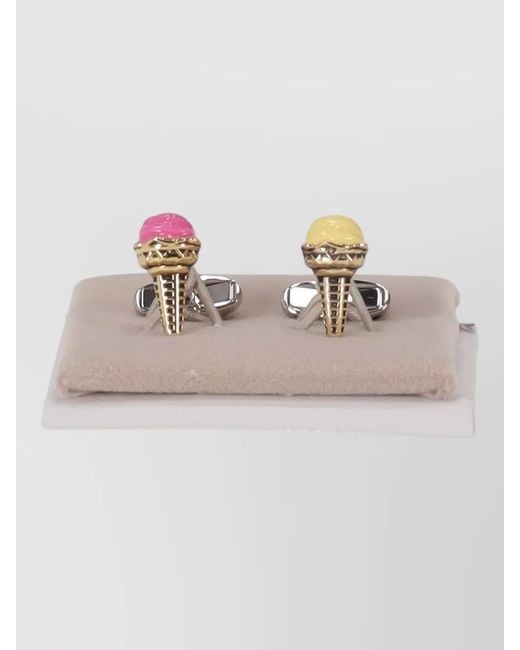 Paul Smith Pink Cufflinks Ice Cream Cone Motif for men