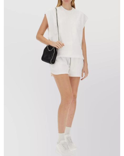 Stella McCartney White Cotton Regular-Fit Knee-Length Shorts