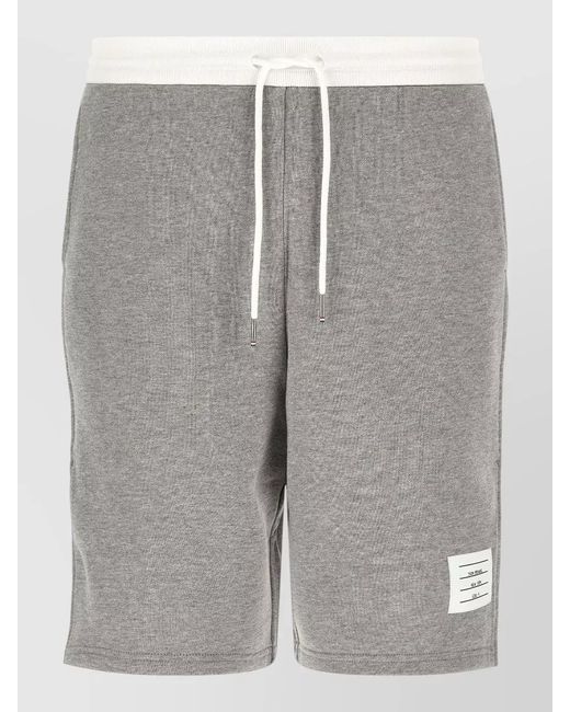 Thom Browne Gray Cotton Bermuda Shorts for men