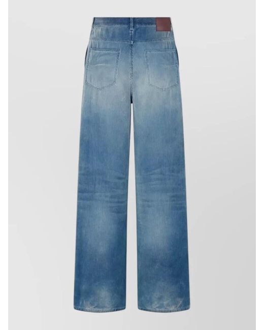 Dior Blue Denim Wide-Leg Trousers for men