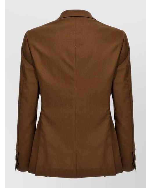 Maurizio Miri Brown Wool Single-Breasted Blazer for men
