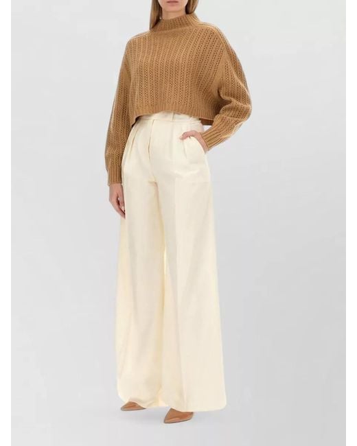 Max Mara White Cashmere Wool Sweatshirt