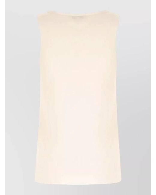 Antonelli Natural Stretch Silk Top Round Neck Sleeveless