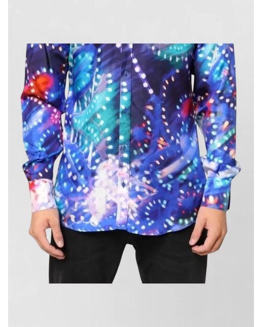 Dolce & Gabbana Blue Luminarie Martini Slim Fit Shirt for men