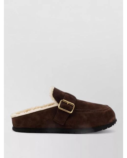 Prada Brown Suede Mules
