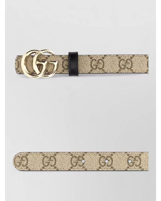 Gucci Metallic Printed Canvas Belt