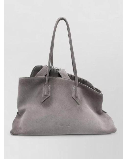 The Attico Gray La Passeggiata Medium Tote Bag Top