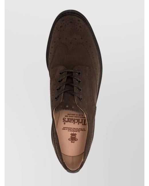Tricker's Brown Leather Lace Up Shoes for men