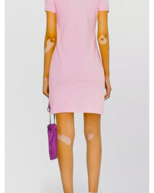 Ralph Lauren Pink Cotton Short-Sleeve Mini Dress