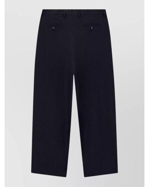 Giorgio Armani Blue Tailored Pleated Mid Rise Ankle Shorts for men