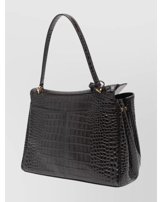 Balenciaga Black Rodeo Medium Leather Shoulder Bag