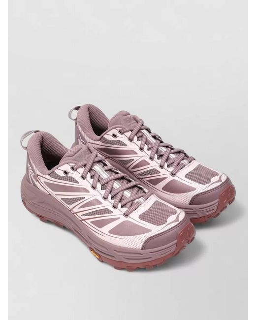 Hoka One One Pink Mesh Sneakers Pull Tab Rubber Sole for men