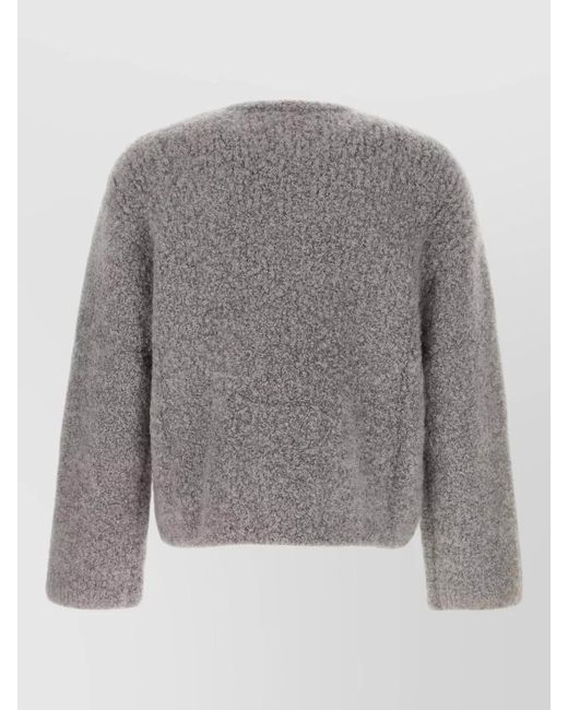 Séfr Gray Stretch Mohair Blend Jermaine Crew Sweater for men