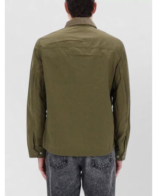 Belstaff Green Ground Jacket Long Sleeves Chest Pocket for men