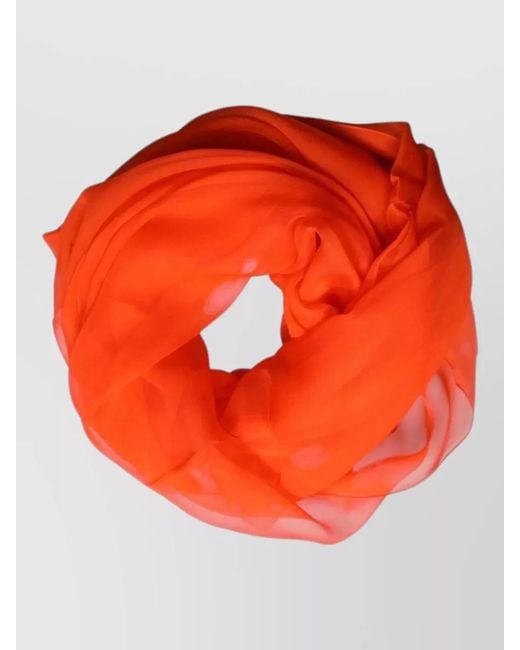 Dolce & Gabbana Orange Silk Wrap Shawl Foulard Large Scarf