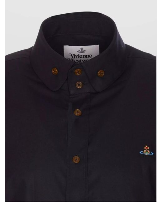 Vivienne Westwood Blue Krall Collar Shirt 2 Buttons for men