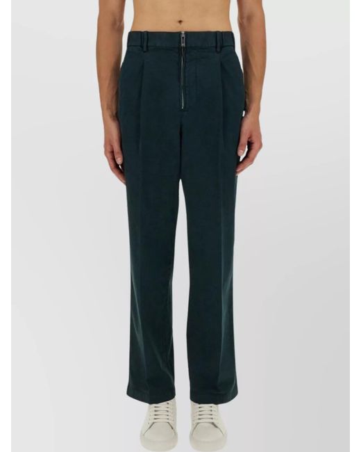 Helmut Lang Blue Cotton Cargo Trousers for men