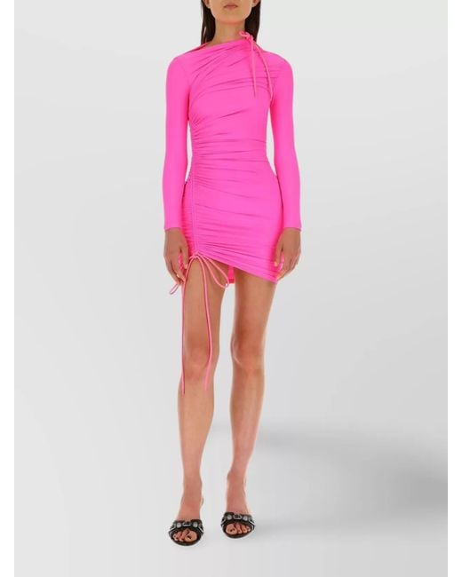 Balenciaga Pink Fitted Maxi Dress