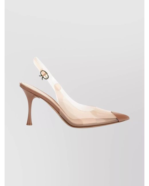 Gianvito Rossi Natural Transparent Slingback Pumps