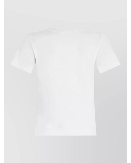Moncler White Cotton Jersey T Shirt Graphic Print