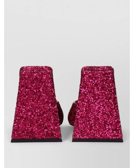 The Attico Pink Platform Mules