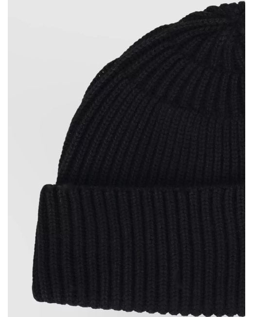 P.A.R.O.S.H. Blue Hat Ribbed Texture Folded Cuff Design