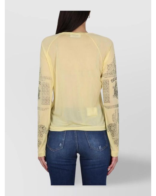 DSquared² Blue Logo Print T-Shirt
