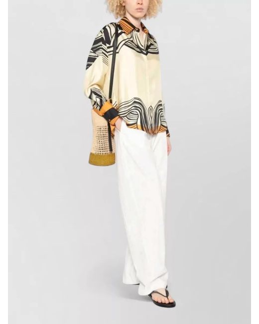 Raquel Diniz Multicolor Bahia Silk Twill Oversized Shirt