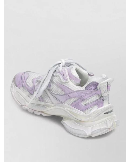 Balenciaga Gray Mesh Sneaker Multi Texture Design Rubber Sole