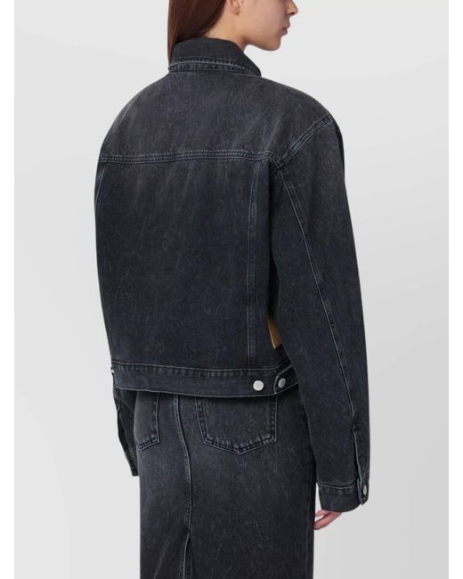 Haikure Black Denim Single Breasted Coat