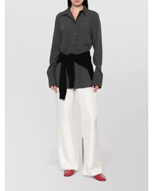 Totême Black Long-Sleeve Shirt