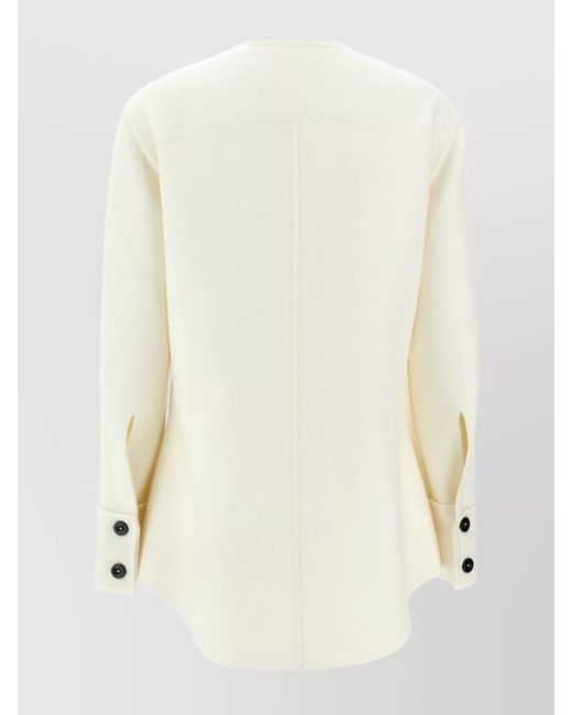 Jil Sander Natural Wool Fitted Jacket