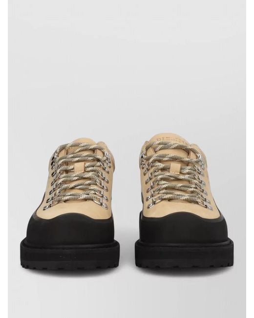 Diemme Natural Cornaro Rubber Lace Up Boots Round Toe for men
