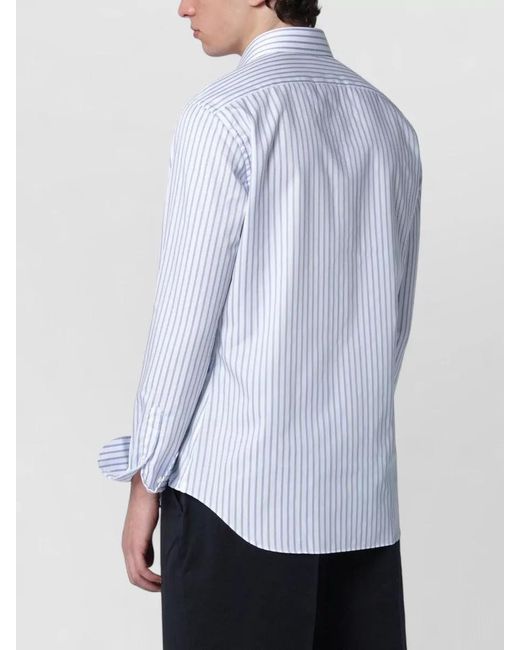 Xacus White Shirt Long Sleeves Striped Pattern for men