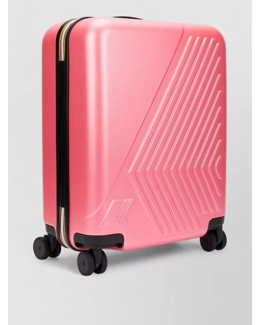 K-Way Pink Eudoxie Cabin Trolley Suitcase Hard Shell for men