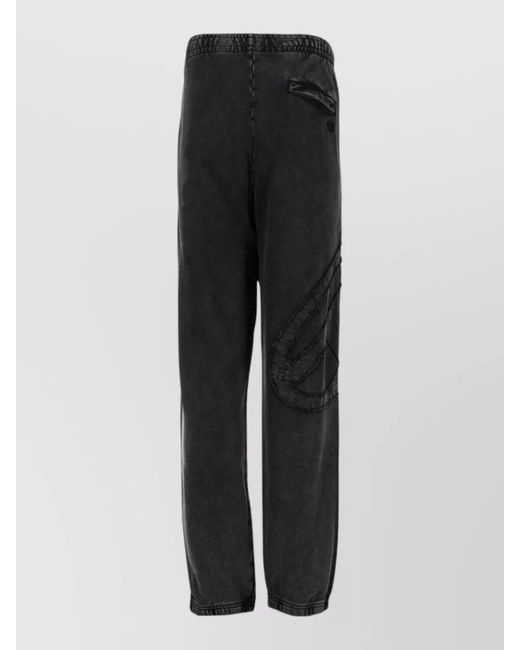 DIESEL Black Pants Tapered Leg Back And Side Pockets for men