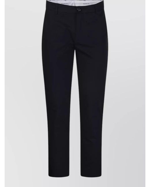 Department 5 Blue Cotton Tailored Trousers for men