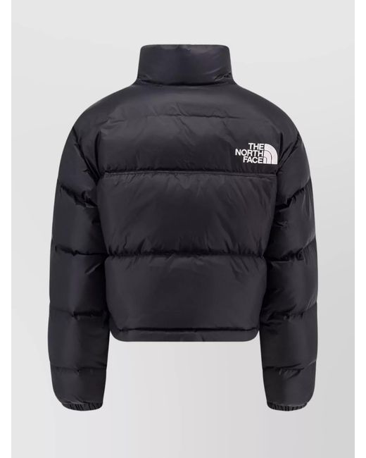 The North Face Blue Down Cropped Puffer Jacket