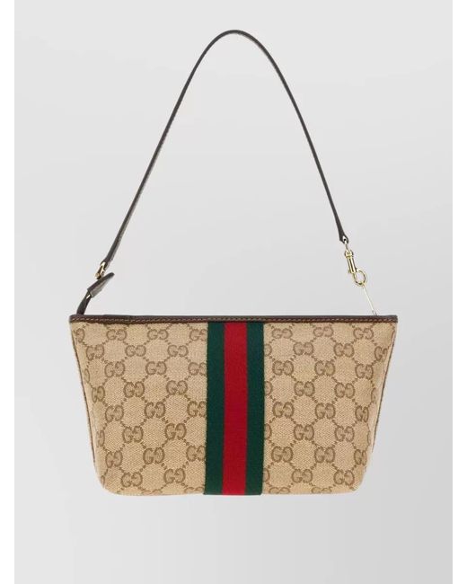 Gucci White Chain Wallet Shoulder Strap Tone Hardware