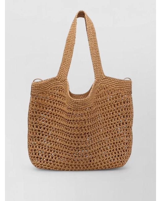 Tod's Brown Medium Shopper Bag Woven Texture