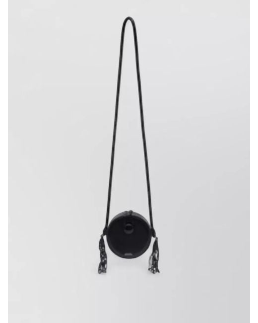 Isabel Marant White Houna Smooth Calfskin Round Crossbody Bag